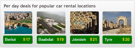 Per day deals for popular car rental locations